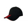 Cap - mod. 4074:Black, Cotton, Red
